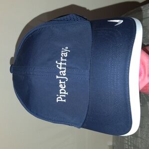 Nikegolf PiperJaffray Embroidered Letter Swoosh Grey White Strap-on Cap Hat OSFM